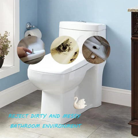 Totally Spiff Up Your Powder Room With These Decorative Ceramic Toilet Bolt Covers Featuring Chic Swan Screw Caps For A Fresh Vibe And Zero Stress Hardware Refresh, showcasing a clean toilet with ceramic bolt covers.