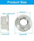 Premium M12 Hex Nuts With Serrated Flange Providing Rock Solid Grip And Zero Slip Action Ideal For Daily Drivers And Heavy Build Projects size dimensions with measurements