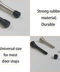 20 Pack Door Stopper Caps Rubber Tips Replacement For Doors 0.39 Inch Inner Diameter And 0.5 Inch Outer Diameter Black End Caps Durable