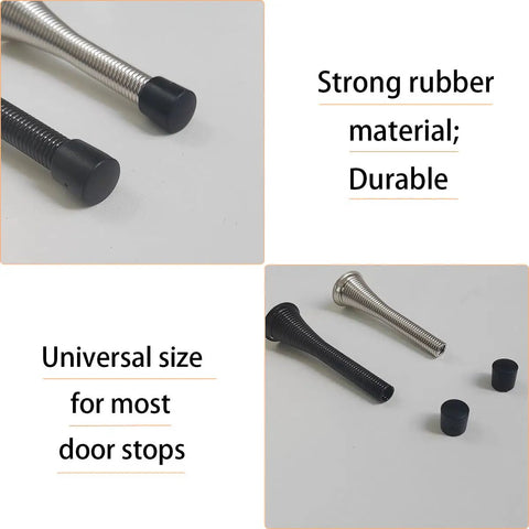 20 Pack Door Stopper Caps Rubber Tips Replacement For Doors 0.39 Inch Inner Diameter And 0.5 Inch Outer Diameter Black End Caps Durable