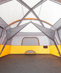 Interior of Spacious 12 Person Cabin Tent For Family Camping With Multiple Rooms Carry Bag Weather Resistant Design