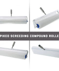 Spike Roller 19x1 Inch Spiked Screeding Roller For Self Leveling Epoxy Floors Smooths Bubbles And Level Surfaces with splash guard