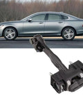 Volvo S90 V90 MK2 front door hinges with built-in limiter and soft close in metal, shown with car. Part 31689103 2017-2024