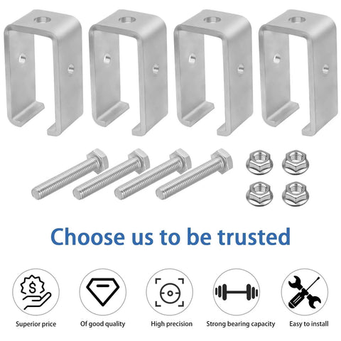 Heavy Duty Strut Channel Hanger Bracket Kit Rated To 1200 Pounds Fits Standard Steel Tracks Built Tough For Intermediate Support And Hoist Rigging Plug And Go Setup No Sweat Install Four Pack Bundle