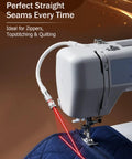 Pro Grade Positioning Quilting Light for Sewing Machines with Red Guide Line in action on sewing machine