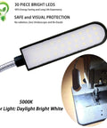 Two Pack Magnetic LED Work Light With Flexible Gooseneck 6W 30 LEDs Versatile Bench Lamp For Sewing Machine Lathe Drill Press