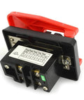 Large Table Saw Push Button Switch With Emergency Stop Cover Heavy Duty Safety Switch 18806 rear view showing connections