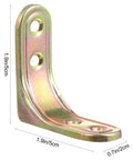 Heavy Duty Iron Right Angle Brackets 20 Piece Set Built To Last With Golden Finish, corrosion resistant corner brace image