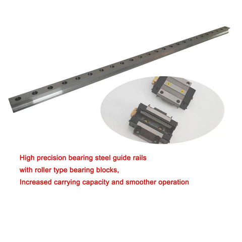 CDG65 Linear Guide Rail Kit 4 Pieces 114.17 Inch 2900mm Long High Precision Roller Rails With 8 CDG65A Flange Bearing Sliders