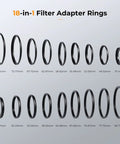 9 Piece Step Up Ring Set And 9 Piece Step Down Ring Set Camera Lens Filter Adapter Kit With Metal Rings Pro Grade Build