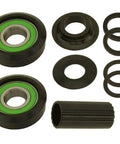 American Spindle Type 19mm Bicycle Bottom Bracket Set, All-In-One Kit in Black for MTB and BMX Cranks, Durable Bearings, Cups, Seals