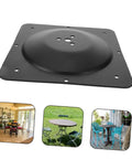 Heavy Duty Cast Iron Table Leg Connector Plate Rock Solid Five Hole Leg Mounting Bracket For Couch Furniture Diy Assembly side view