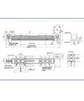 Diagram of Belt Driven Linear Motion Module With Slide Table Actuator For Automated Machinery, showing technical specifications