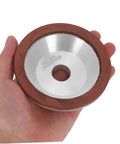 Mm Bowl Shape Diamond Grinding Wheel Cup Abrasive Tool For Angle Grinder being held in hand, features silver and brown design.