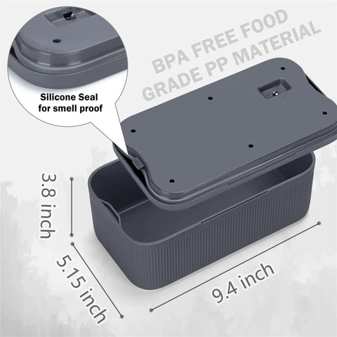 Secure Lock Box With Easy Combination Code For Medication And Personal Items, Compact 8.5 Inch Tablet Safe with dimensions and silicone seal