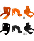 Heavy Duty Iron Power Tool Hanger Wall Mount For Garage And Shed Organization Sturdy Weedeater Holder in orange and black.
