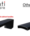 Comparison of Monti Hardware and other brand polished chrome 5 inch hole center cabinet handles in solid stainless steel.