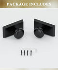 Package for Matte Black Dummy Door Knobs For Interior Use With Modern Vintage Rectangular And Round Handles For Bifold And Closet