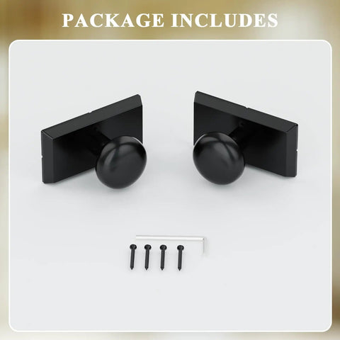 Package for Matte Black Dummy Door Knobs For Interior Use With Modern Vintage Rectangular And Round Handles For Bifold And Closet