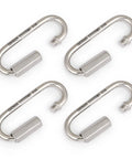 Marine Grade Stainless Steel 316 Quick Links Set Of Four One Quarter Inch Large Opening Chain Connectors for saltwater use