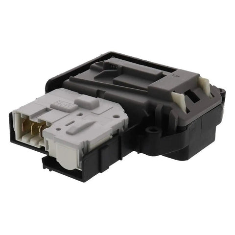 Front Load Washer Door Lock Switch Replacement Compatible With LG And Kenmore Front Loading Washers Matches Part Numbers 2667085 AP5672154 PS7792232 Easy Install No Fuss Fit For Secure Cycles black and gray plastic