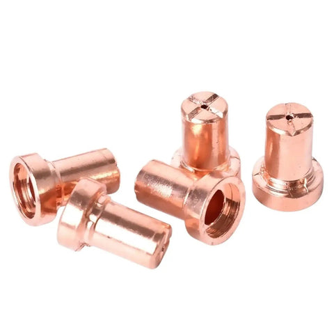 Top Tier Plasma Cutter Consumables Kit With Heavy Duty Nozzle Shields And Long Lasting Electrodes For LG40 Torch Cutting Machines, copper nozzles for precision cutting.