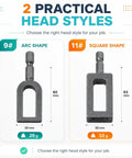 Heavy Duty Electric Drill Wire Twisting Tool With 1/4 Inch Hex Shank, featuring arc and square head styles for versatile use.