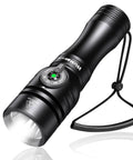 DL02 Scuba Dive Light Beast Mode Power 3000 Lumens 6500K Cool White Beam With Rotary Magnetic Switch shown at an angle