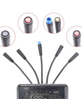 Upgraded Electric Scooter Dashboard Display Panel connectors for cables with sleek speed gear and power modes indicators.