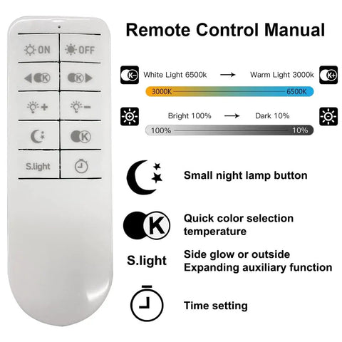 Remote control manual for Black LED Chandelier For Kitchen Island Pendant Lights, Modern Linear Ceiling Fixture, 3 color temperature options