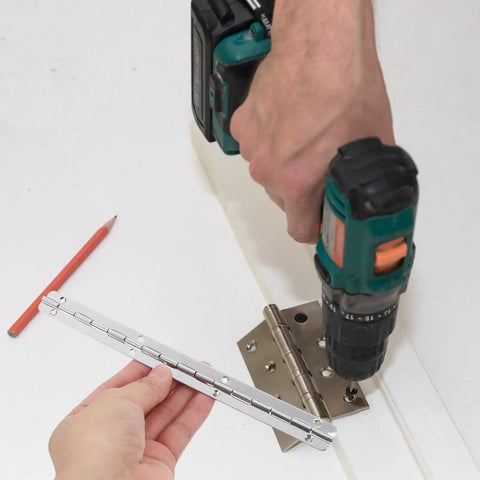 Installing Heavy Duty Piano Hinges 180 Degree Continuous Long Hinges Set Of 3, Iron Material With Anti Rust Coating