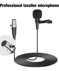Pro Unidirectional Cardioid Lavalier Microphone For Interviews, Stage And Studio Use with mini XLR TA4F plug and clip-on design