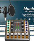 All In One Podcast Studio Bundle With BM 800 Mic Arm And M8 Audio Interface No Driver Plug And Play Live Streaming Card