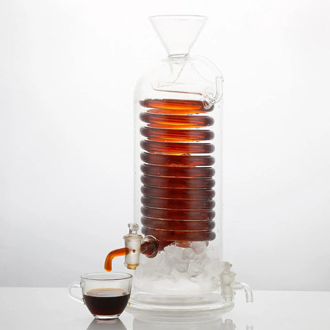 Premium Glass Ice Drip Coffee Maker For Next Level Cold Brew Delivery And Lightning Fast Drink Chilling Serves Up Bold Flavor Minus The Watery Mess In A Sleek 250 Ml Carafe with brewed coffee