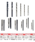 Master Thread Repair Kit For Metal With 304 Stainless Steel 54 Piece Set, drill bits and taps displayed on white background