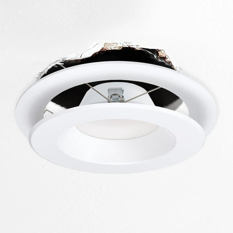 6 Inch White Goof Rings For Recessed Lights Trim 12 Pack Quick Fix for messy drywall cuts around recessed light.