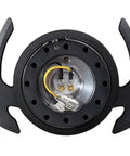 Easy Plug And Play Quick Release Steering Wheel Kit With Gen 4.0 Adapter Black Body And Ring With Handles 6x70mm And 6x74mm Bolt Patterns Horn Wiring Ready Secure Install For Cars And Trucks