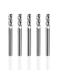 3/16-Inch 3-Flute Carbide Square End Mill Set Of 5 For Machining Alloy Steel, Aluminum Alloy, And Copper Alloy With Low Vibration