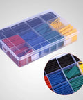 Comprehensive 530-Piece Heat Shrink Tubing Kit With 1.5 mm To 10 mm Shrink Tubes In Multicolor Black Red Yellow Blue Green