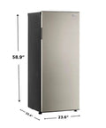 10 Cu Ft Upright Convertible Refrigerator And Freezer Box Featuring A No Sweat Mode Swap for Garage or Basement with dimensions.