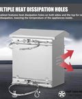 Stainless Steel Outdoor Electrical Enclosure IP67 Junction Box With Mounting Kit Wall Mount Weatherproof Control Box For Rugged Outdoor Electrical Gear 60x30x80 Cm Heavy Duty Weatherproof Cabinet with heat dissipation holes