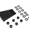Leaf Spring Eye Bolt Kit Grade 8 Hardened Steel With 6 Bolts 6 Lock Nuts And 12 Washers For Chevy GMC Ford Dodge Nine Sixteenths Inch Diameter And Four And A Half Inch Length Fits Full Size Pickups And Restores Alignment