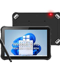 Heavy Duty Rugged Tablet With No Sweat Barcode Scanner And 12.2 Inch Windows 11 Pro Screen, Eight Plus One Twenty Eight Gig Storage, showing tablet with stylus and display