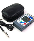 Pocket Size Electrostatic Field Meter And ESD Tester With LED Distance Readout, carry case, and cable