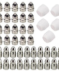 45 Piece P80 Plasma Consumables Kit For P80 Plasma Cutter Torch With Electrodes Tips Cups And Porcelain Cups displayed