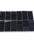 Awesome 800 Pc Heat Shrink Tubing Kit With Super Fast 3:1 Ratios Adhesive Lined Marine Grade Wraps That Seal Tight For Any Industrial Jobsite Or DIY Electrical Fixins Without Getting Burned, black assorted sizes in organizer