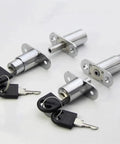 Beefy Heavy Duty Keyed Cam Cylinder Locks for Doors and Cabinets 22mm 32mm Tongue Latch Bolt alloy construction with keys
