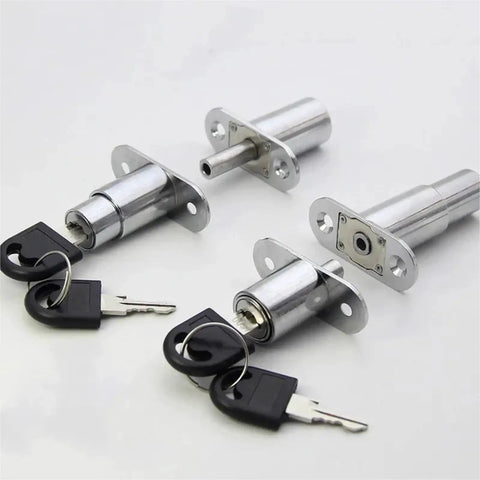 Beefy Heavy Duty Keyed Cam Cylinder Locks for Doors and Cabinets 22mm 32mm Tongue Latch Bolt alloy construction with keys