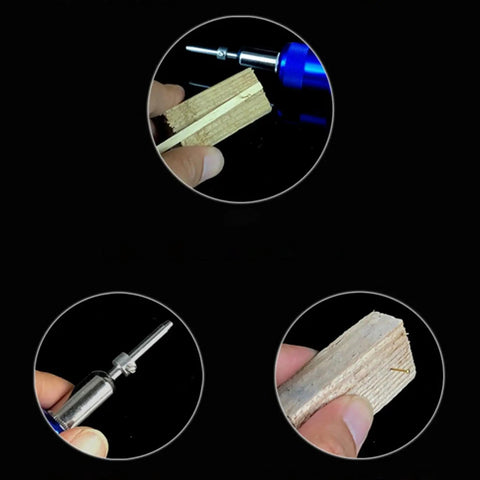 Professional Ship Model Nail Presser Tool For Hull Detailing, Alloy Blue Fixation Kit in use on wooden planks