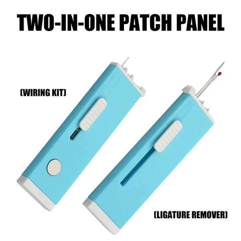 Automatic Needle Threader With Seam Unpicker For Home Sewing Machines Easy Threading Tool For Beginners And Novices No-Fuss Quick Threading Smooth Sewing Sessions Makes Needle Changes Fast And Simple, two-pack blue plastic sewing tools